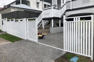 Some of our aluminium fencing in North Brisbane